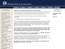 Tablet Screenshot of irstaxforumsonline.com